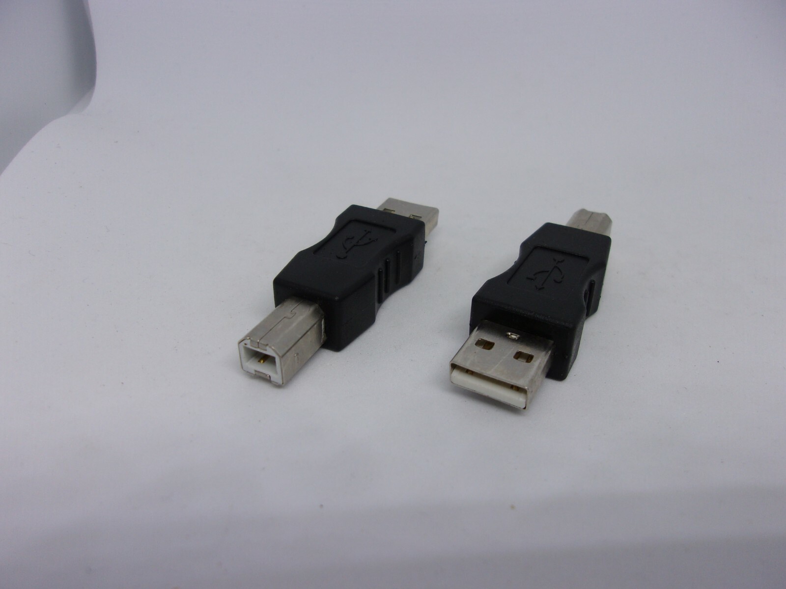 2 x Pack Lot USB Type A Male to B Male Printer Port Cable Converter Adapter Plug
