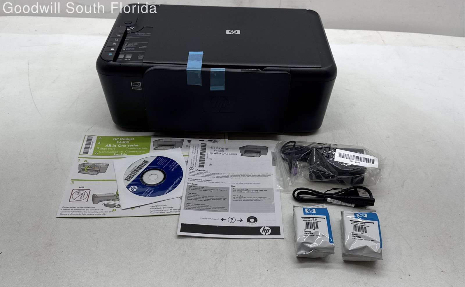 HP Deskjet F4480 Black Digital Web Smart Inkjet All-In-One Printer Not Tested