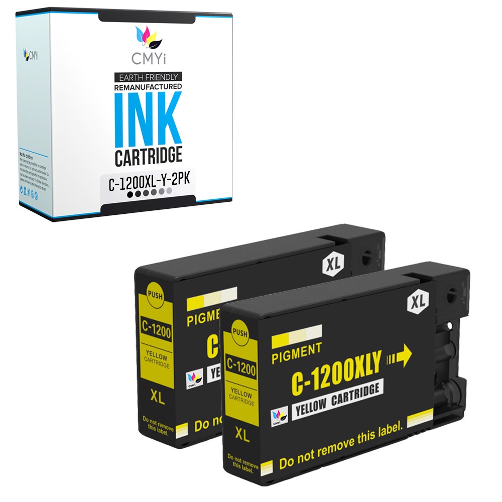 CMYi 2-Pack Compatible PGI-1200XL Yellow Ink Cartridge fits Canon MAXIFY MB2120