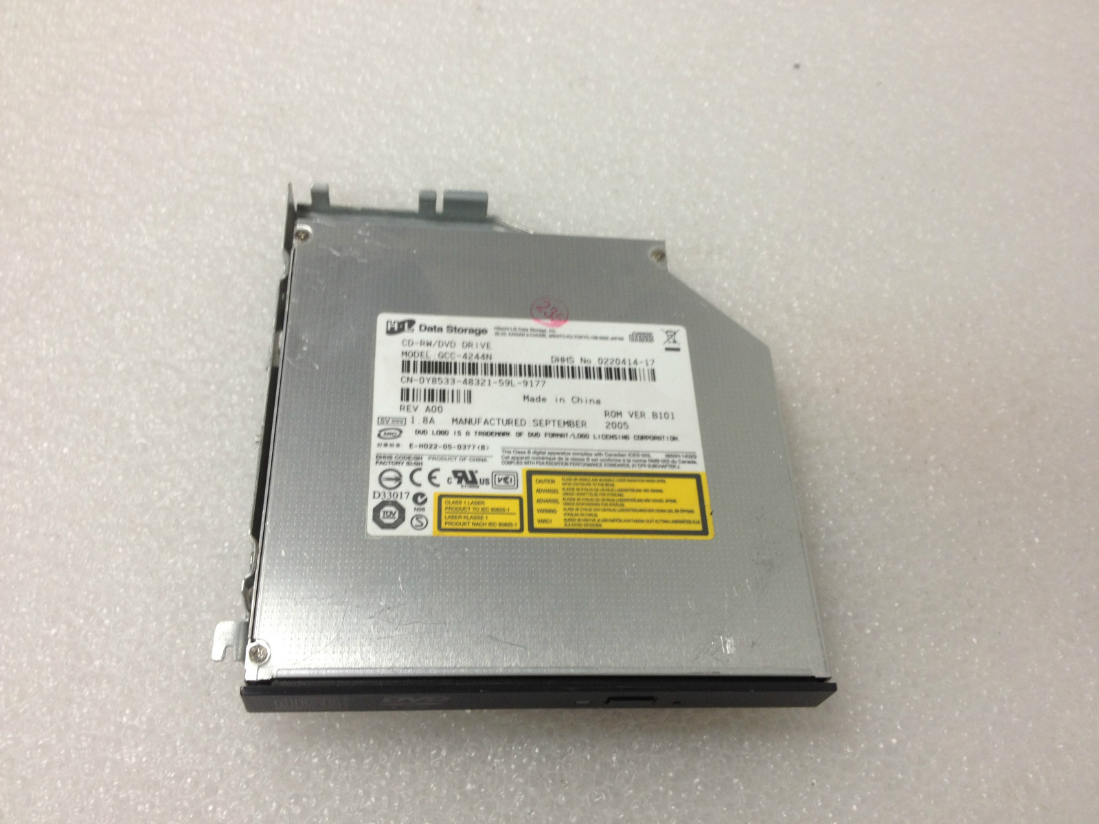 Dell Hitachi-LG 24X CD-RW/DVD-ROM Drive Y8533 GCC-4244N With Tray 0Y8533