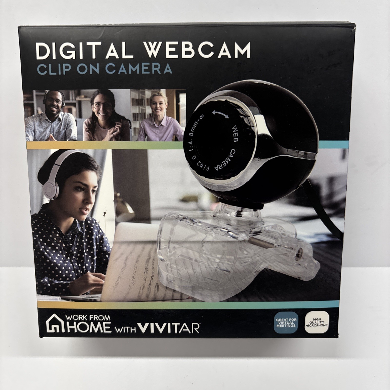 VIVITAR DIGITAL WEBCAM Clip On Camera 360 Rotating Base, Optimized Zoom