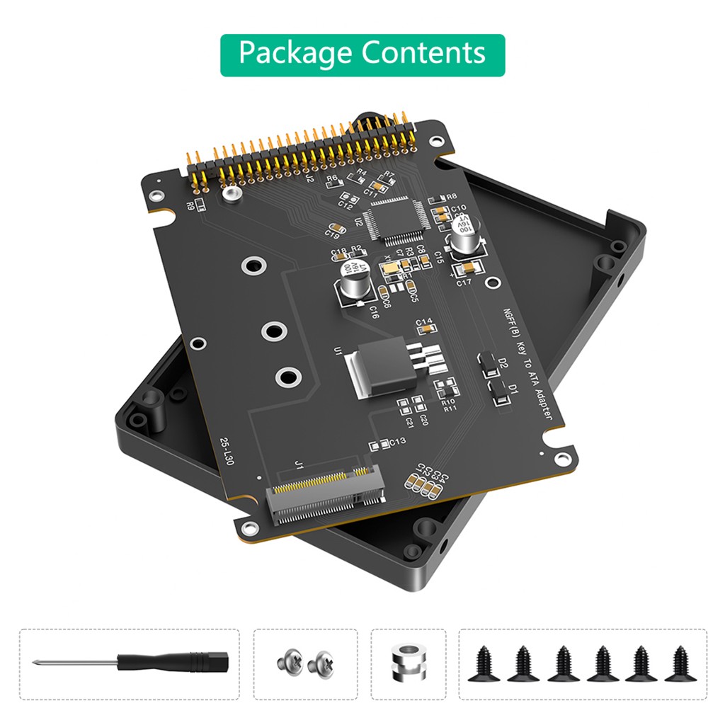 M.2 NGFF B-Key SATA SSD to 2.5 Inch IDE 44 Pin ATA Adapter Card,Convert M.2 NGFF