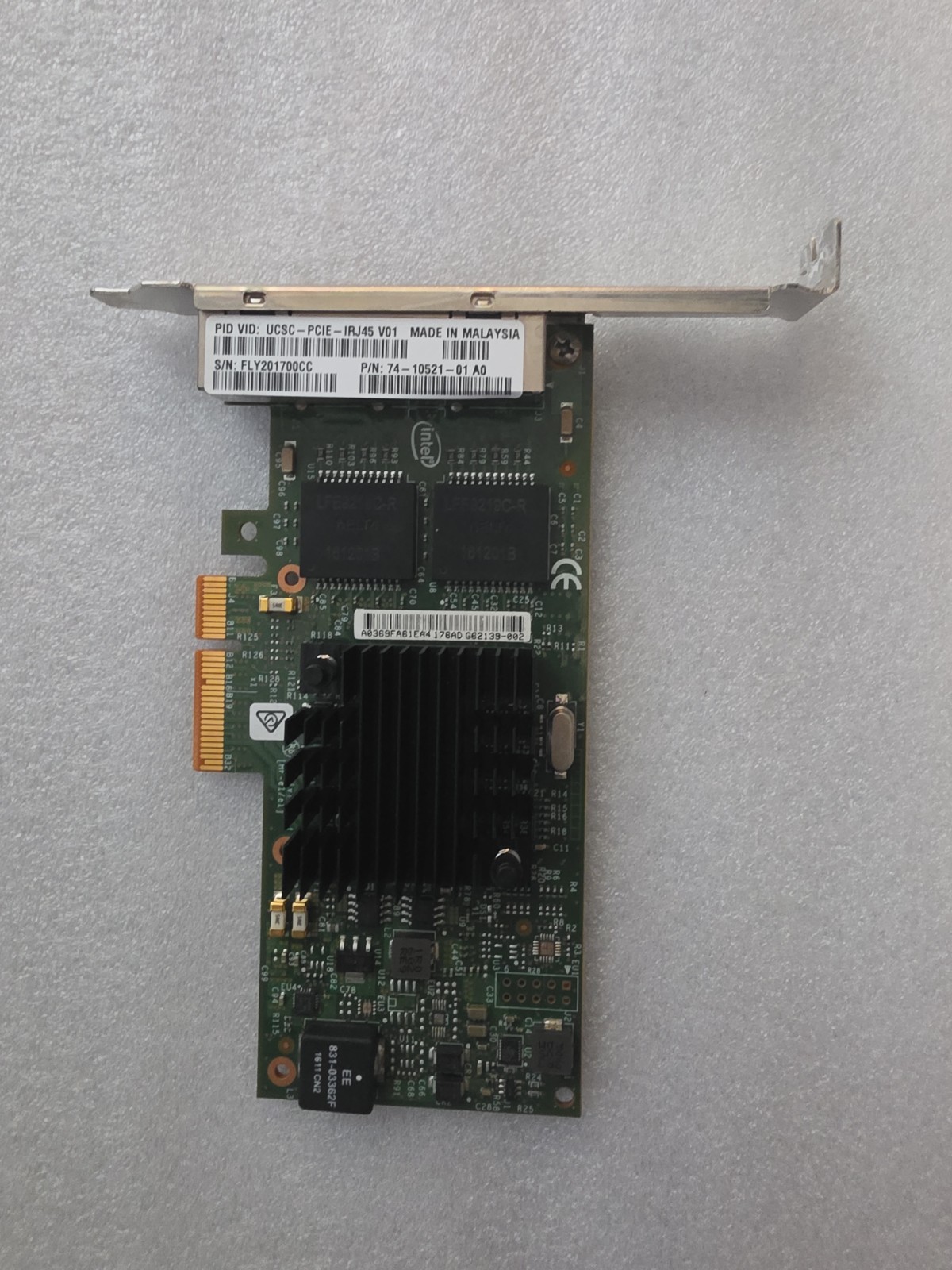 Genuine INTEL I350-T4  RJ-45 Quad Port Ethernet Server Adapter I350-T4 74-10521
