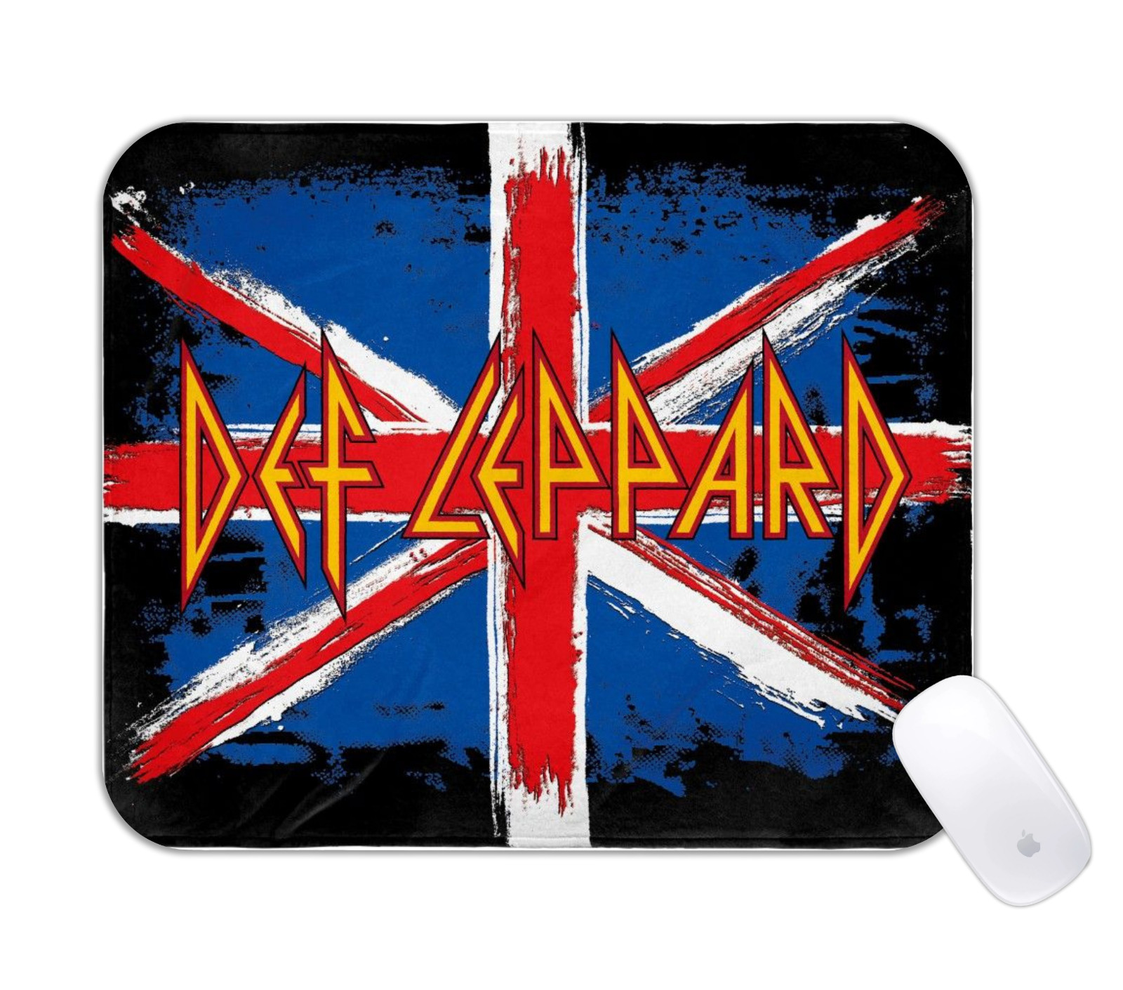 Def Leppard Classic Rock Band Leopard Style Desk Mat Retro Music Gaming Pad
