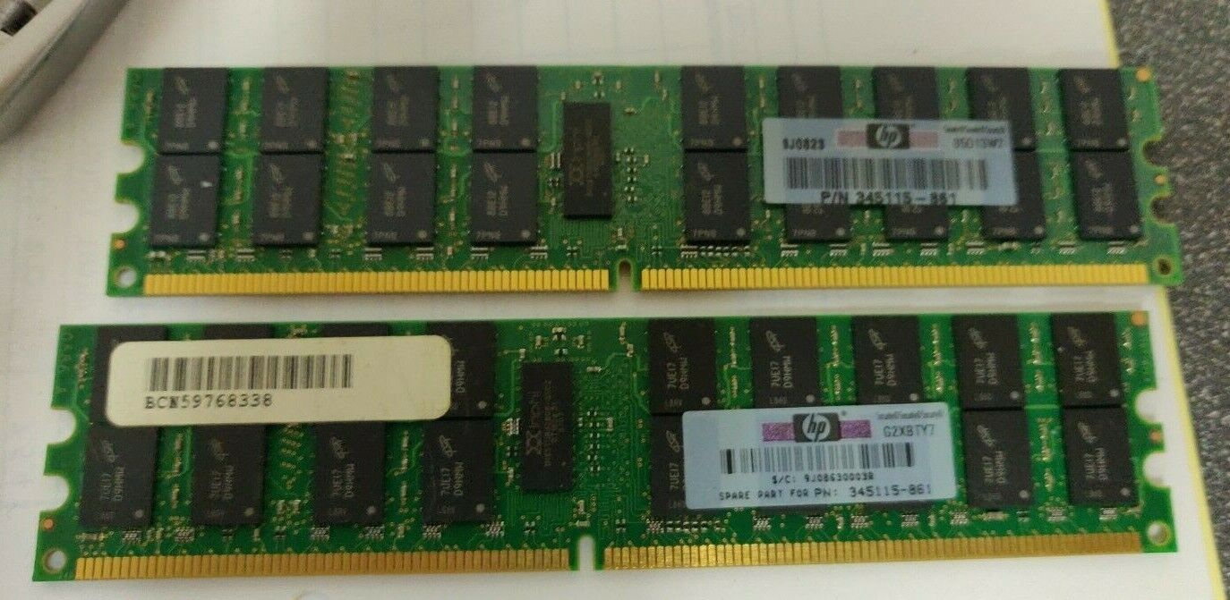 3x HP 345115-861 4GB 2Rx4 DDR2 PC2-3200R ECC REG Server Memory Modules
