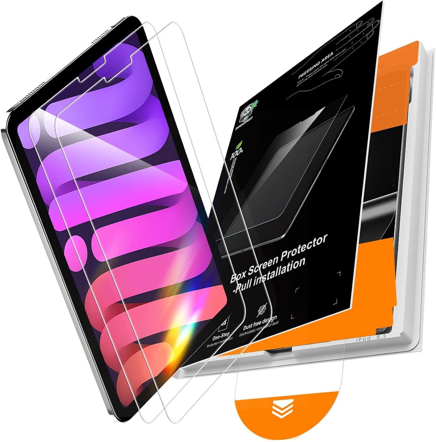 PandaShield 2 Pack for iPad Mini 8.3" A17 Pro 7th/6th Gen 2024/2021 NEW SEALED