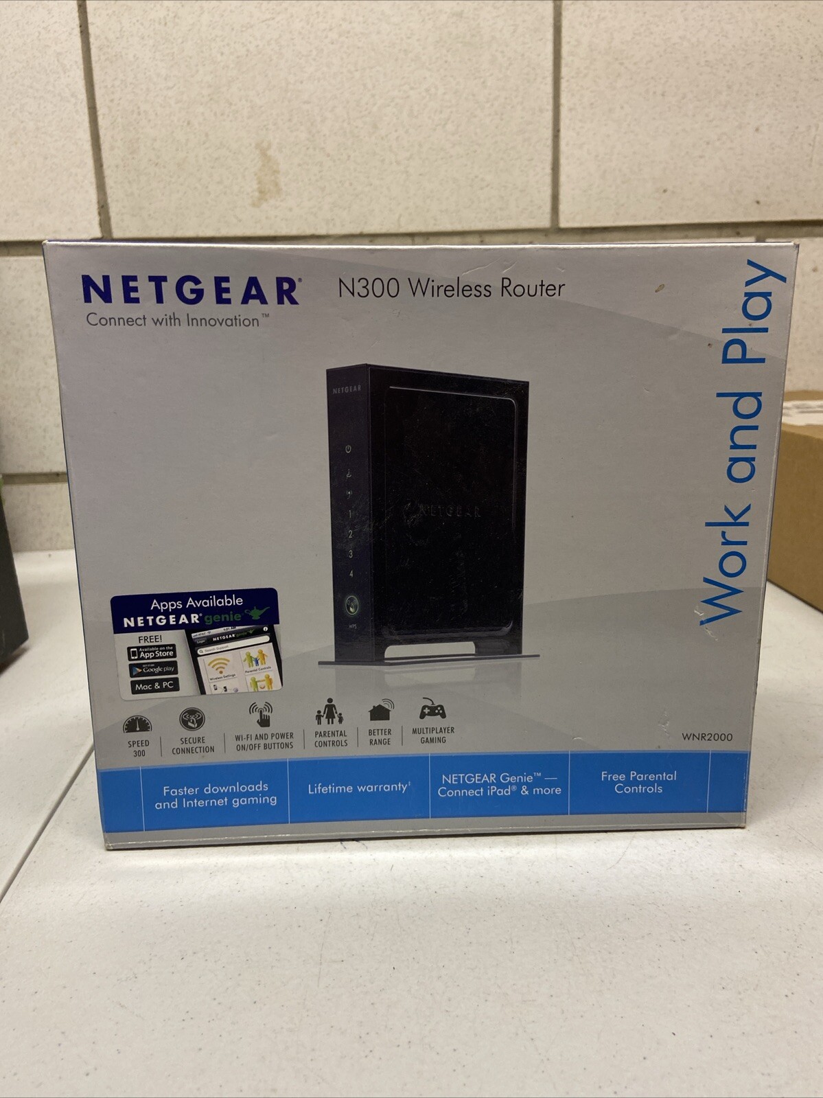 ⭐️NETGEAR N300 WiFi Wireless Router WNR2000 Internet Gaming 300Mbps