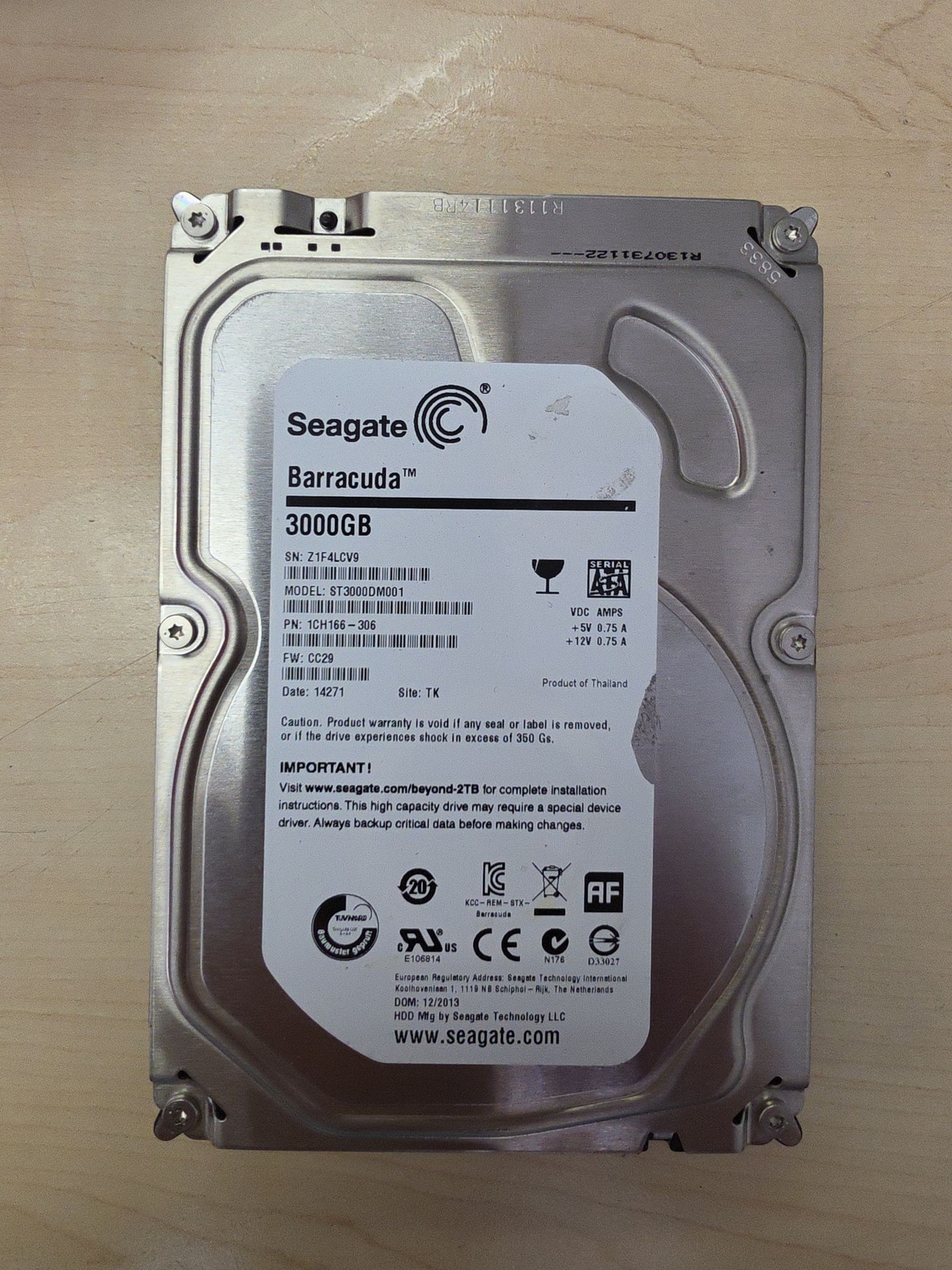 Seagate Barracuda 3TB 3.5-Inch SATA Desktop Internal Hard Drive