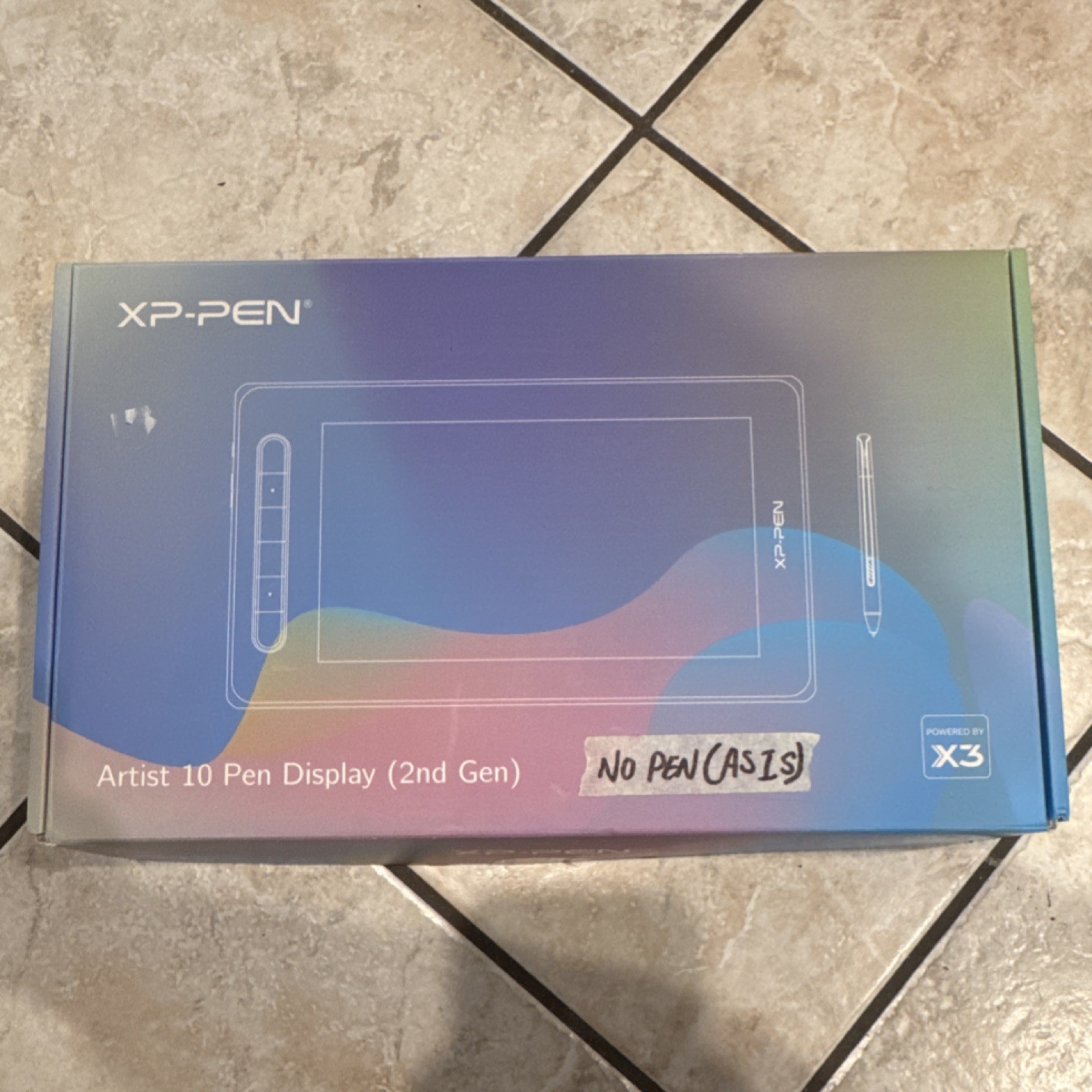 XP-Pen Artist 10 Pen Display (2nd Gen) CD100FH Graphics Tablet, Black, No Pen