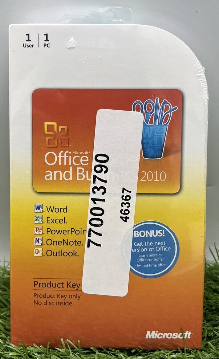Microsoft Office Home and Business 2010 Product Key License (No Disc) -BRAND NEW