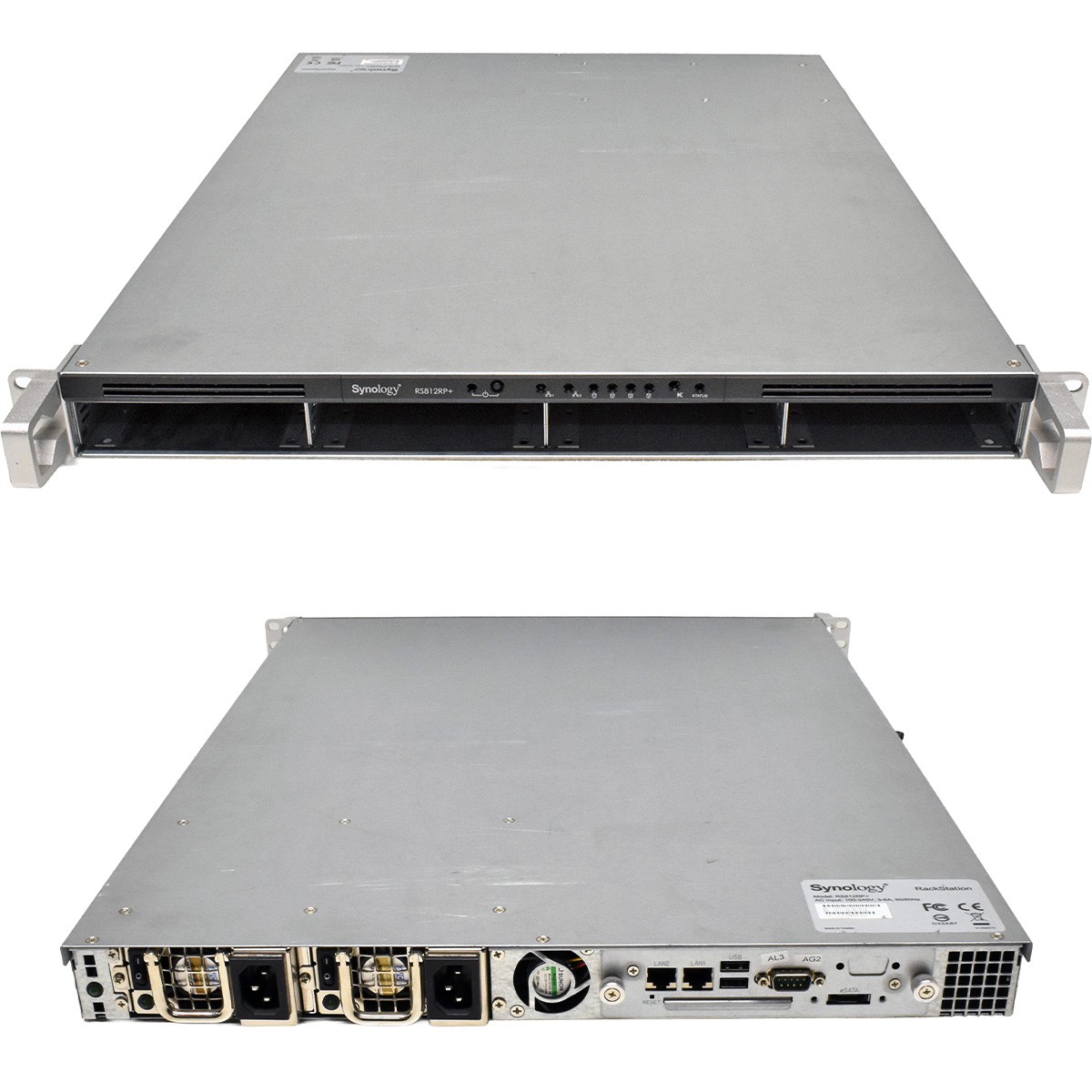 Synology RS812RP+ 4-Bay 3.5 1U Rack NAS Storage 2x PSU