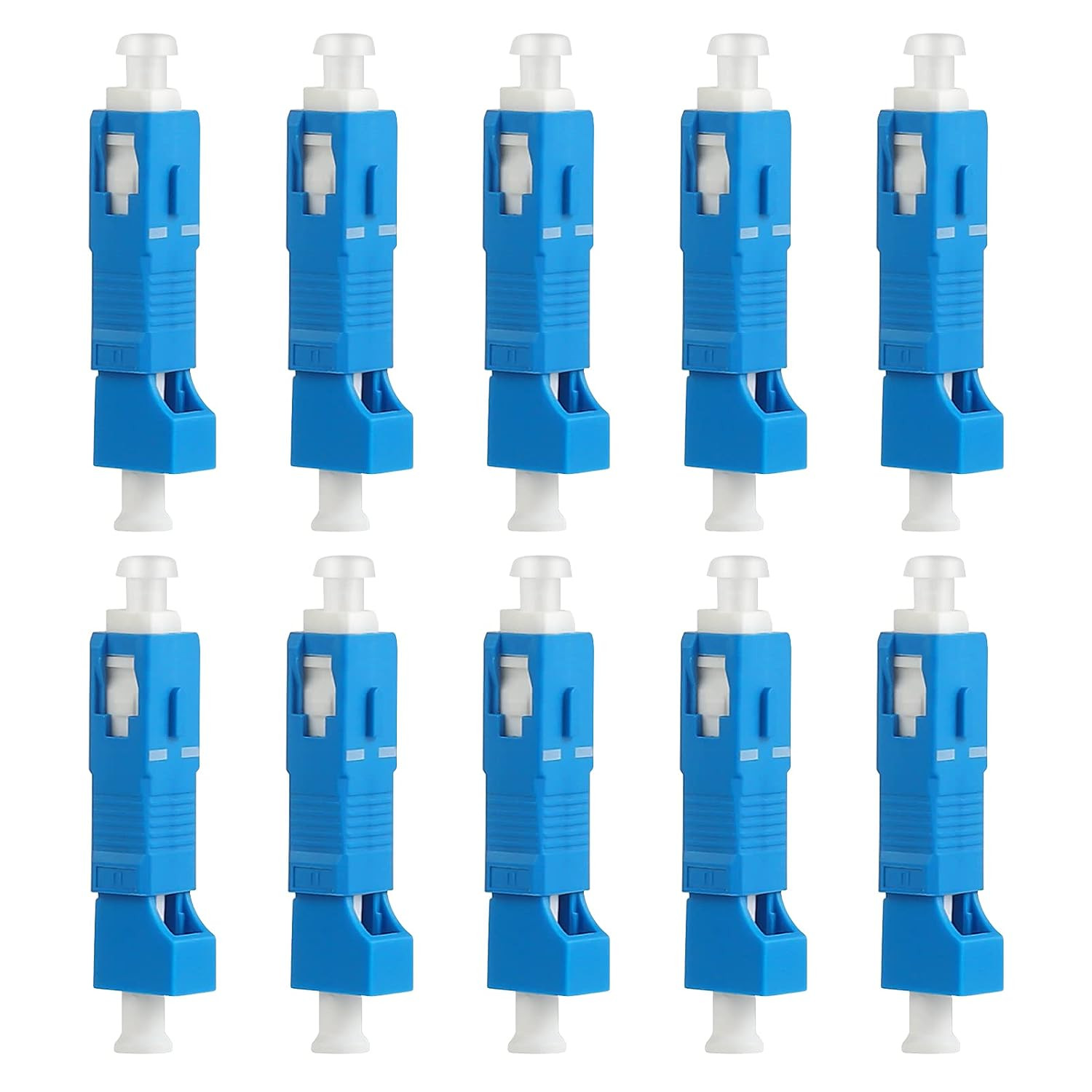 10 Pcs SC to LC Adapter - Singlemode 9/125Um SC/UPC Male to LC/UPC Female Hybrid