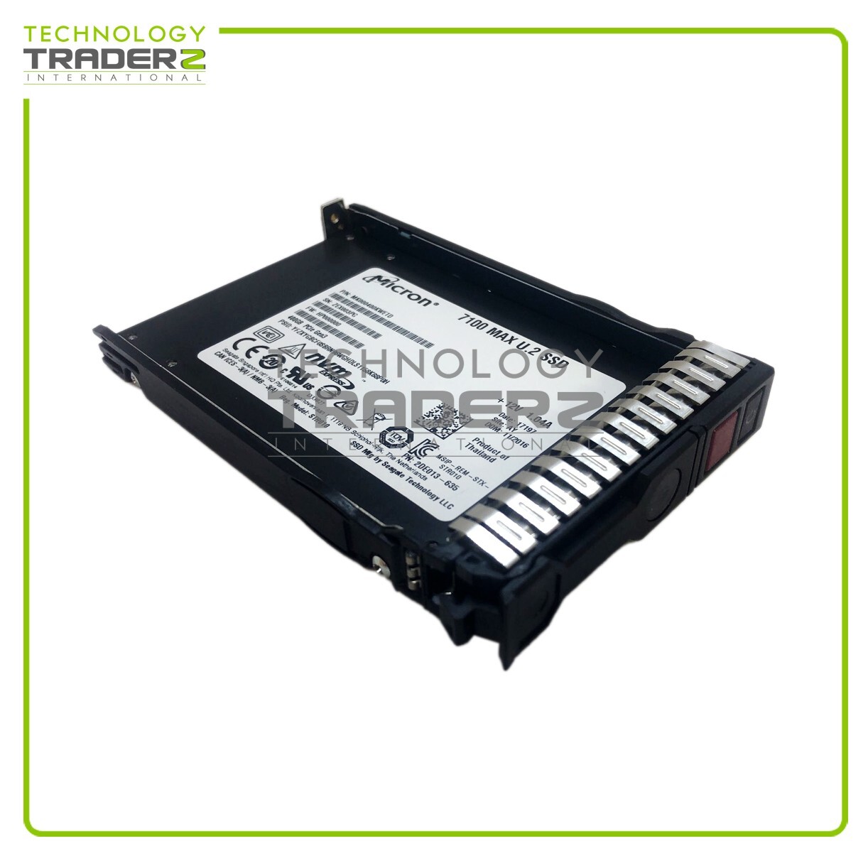 0-Hours 875593-B21 HPE 400GB MLC PCI-E x4 GEN3 7100 U.2 2.5" SC SSD *New Other*