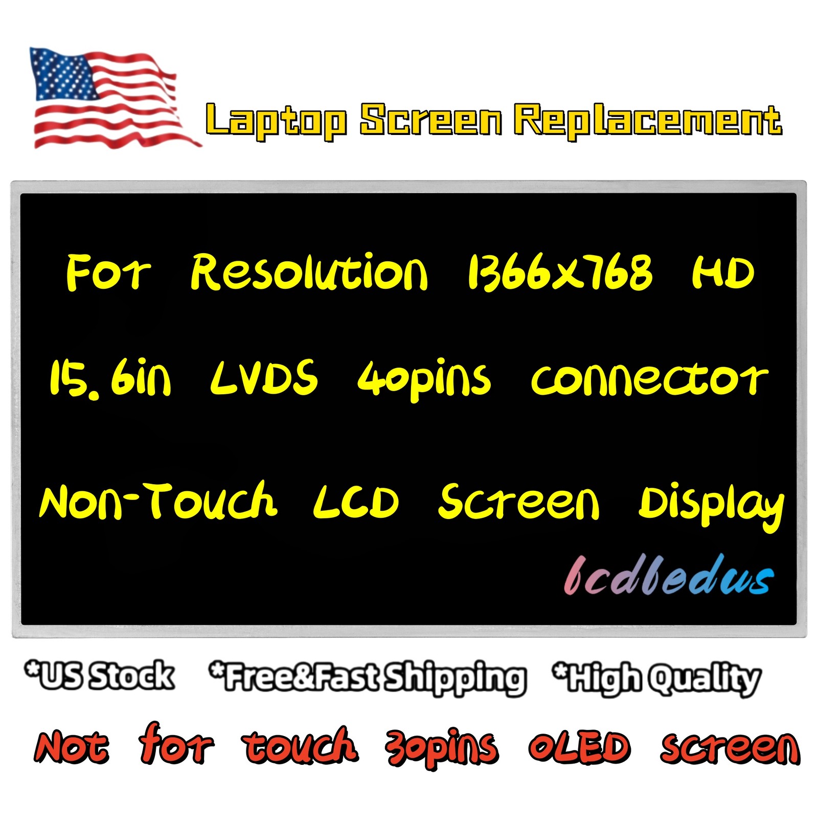 689690-001 NEW for HP 2000-2d19WM LED WXGA HD Laptop 15.6'' Non-Touch LCD Screen