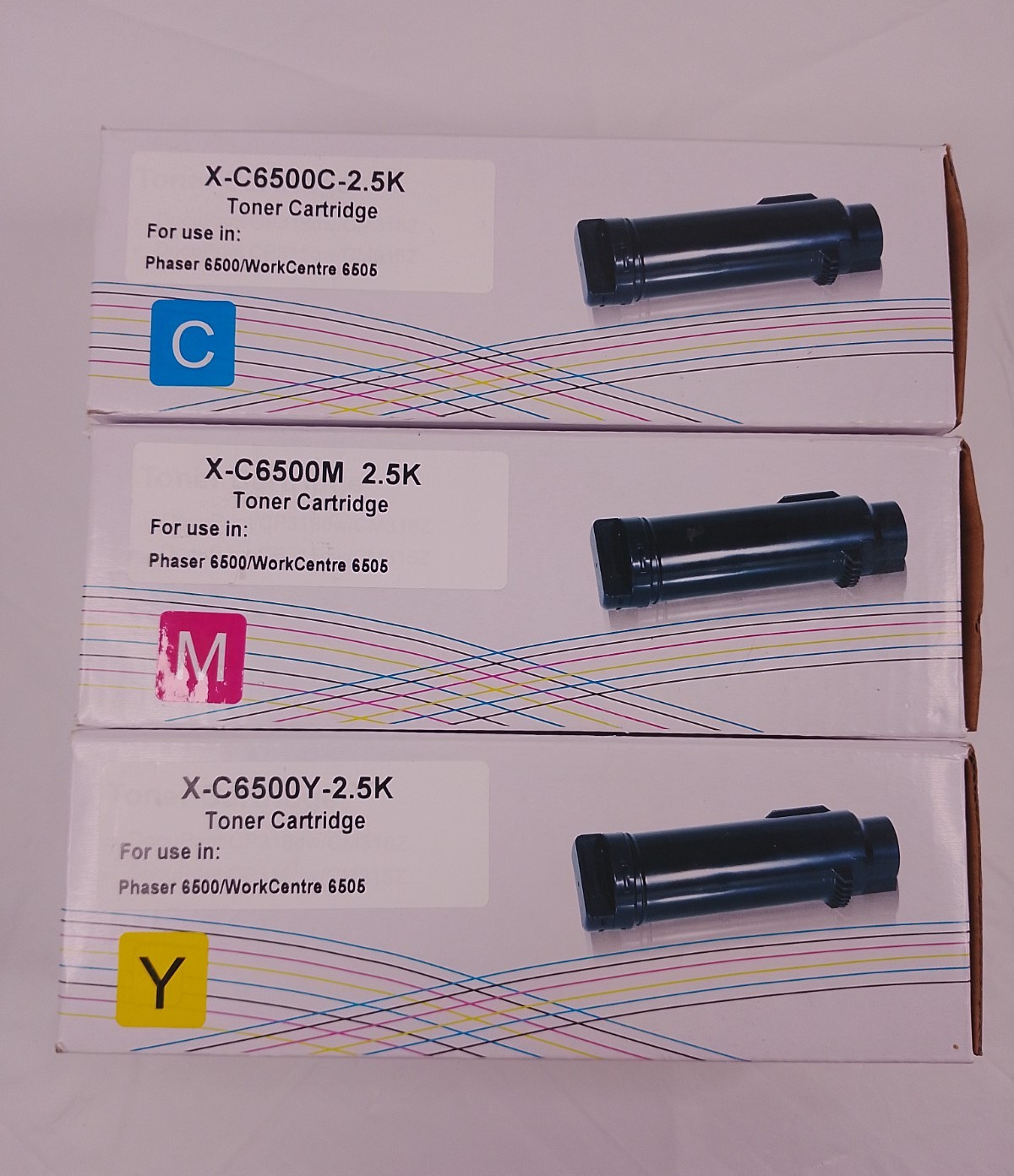 3-Pack Color Toner Set Compatible for Xerox Phaser 6500 WorkCentre 6505 Y M C