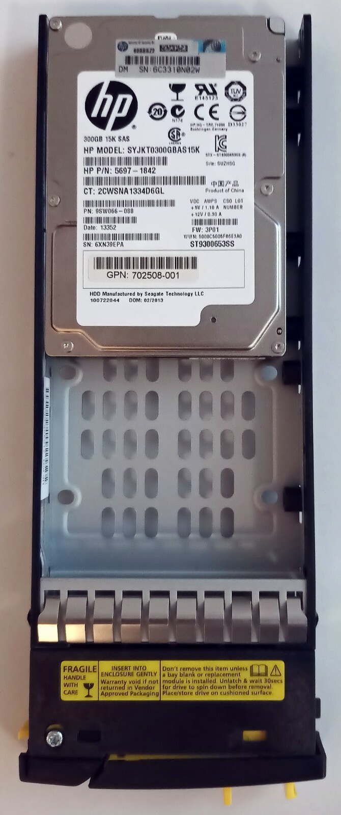 SAS HP M6710 300 GB Internal 15000 RPM 2.5" (QR492A) Hard Drive SYJKT0300GBAS15K