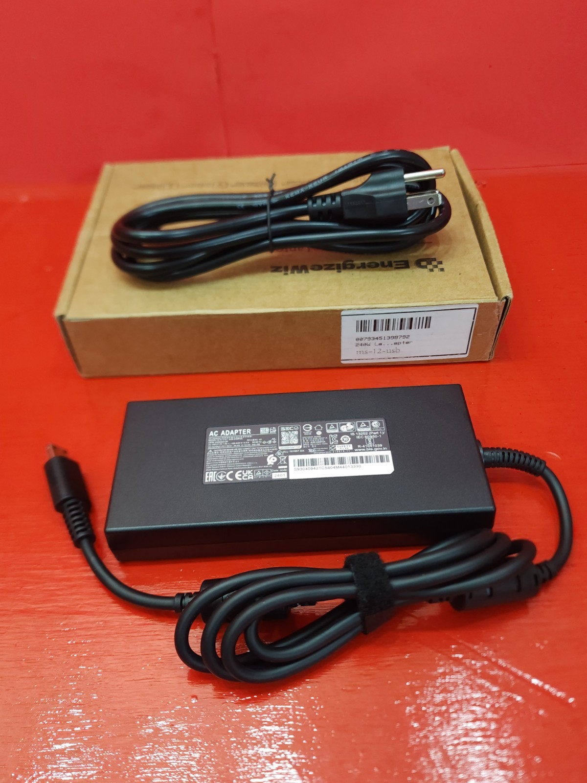 240W USB Tip Power Supply For MSI Raider Stealth Creator Pro Leopard Alpha +more