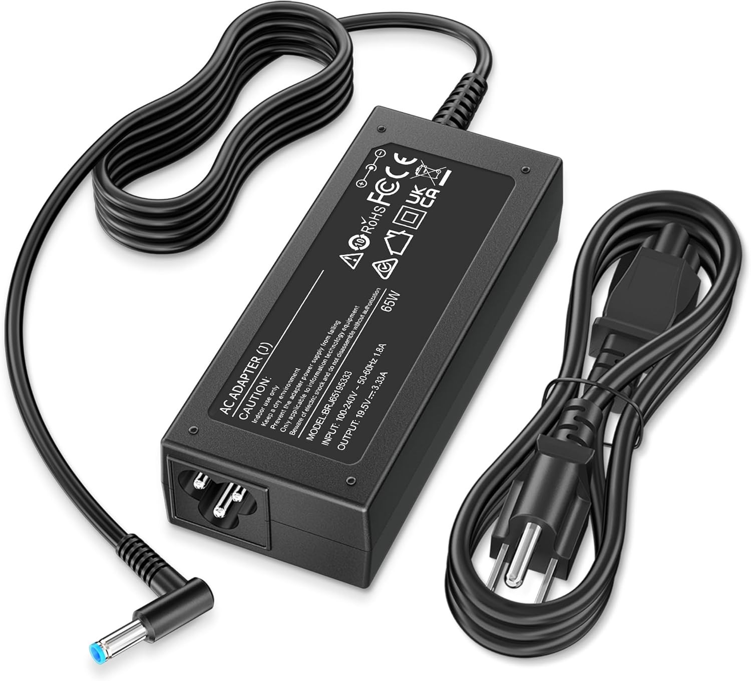 Charger for HP Laptop Computer 65W 45W Smart Blue Tip Power Adapter