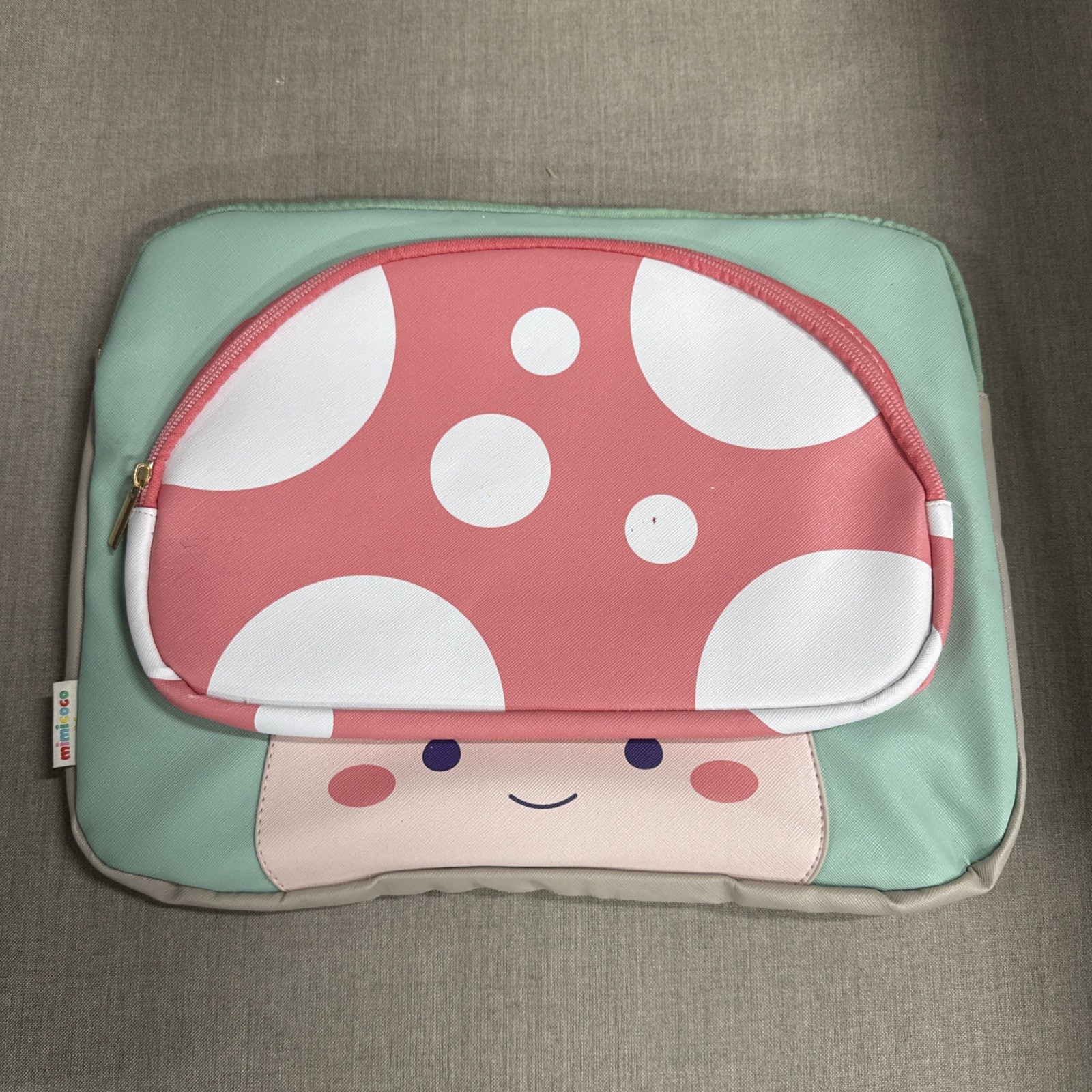 Mimicoco Mushroom Character Pocket Laptop Sleeve: Fits Most Laptops Up to 14"