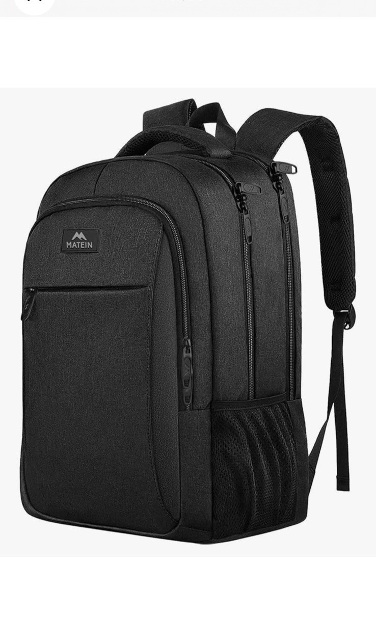MATEIN Business travel laptop backpack BLACK , USB Anti Theft, WaterproofBN