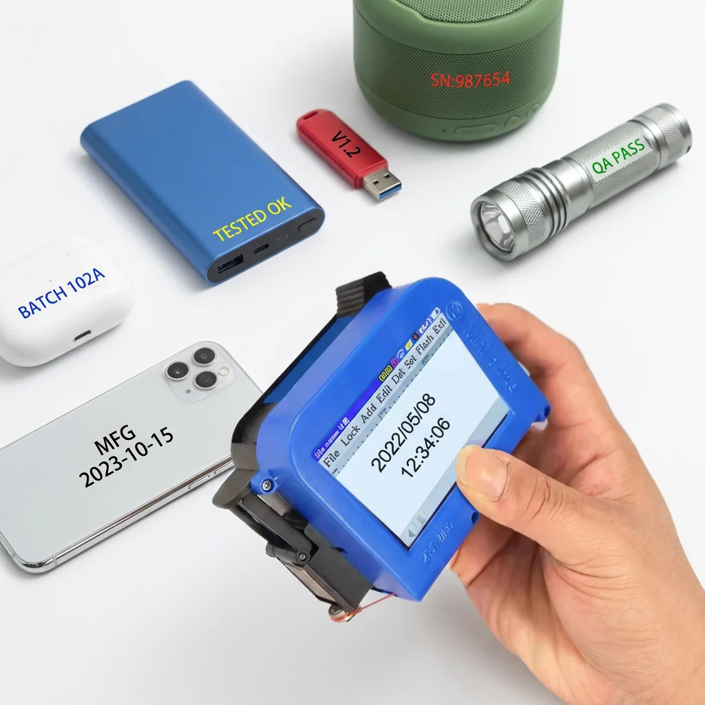 Mini Portable Handheld Inkjet Printer 12.7mm for Various Surface Date Marking