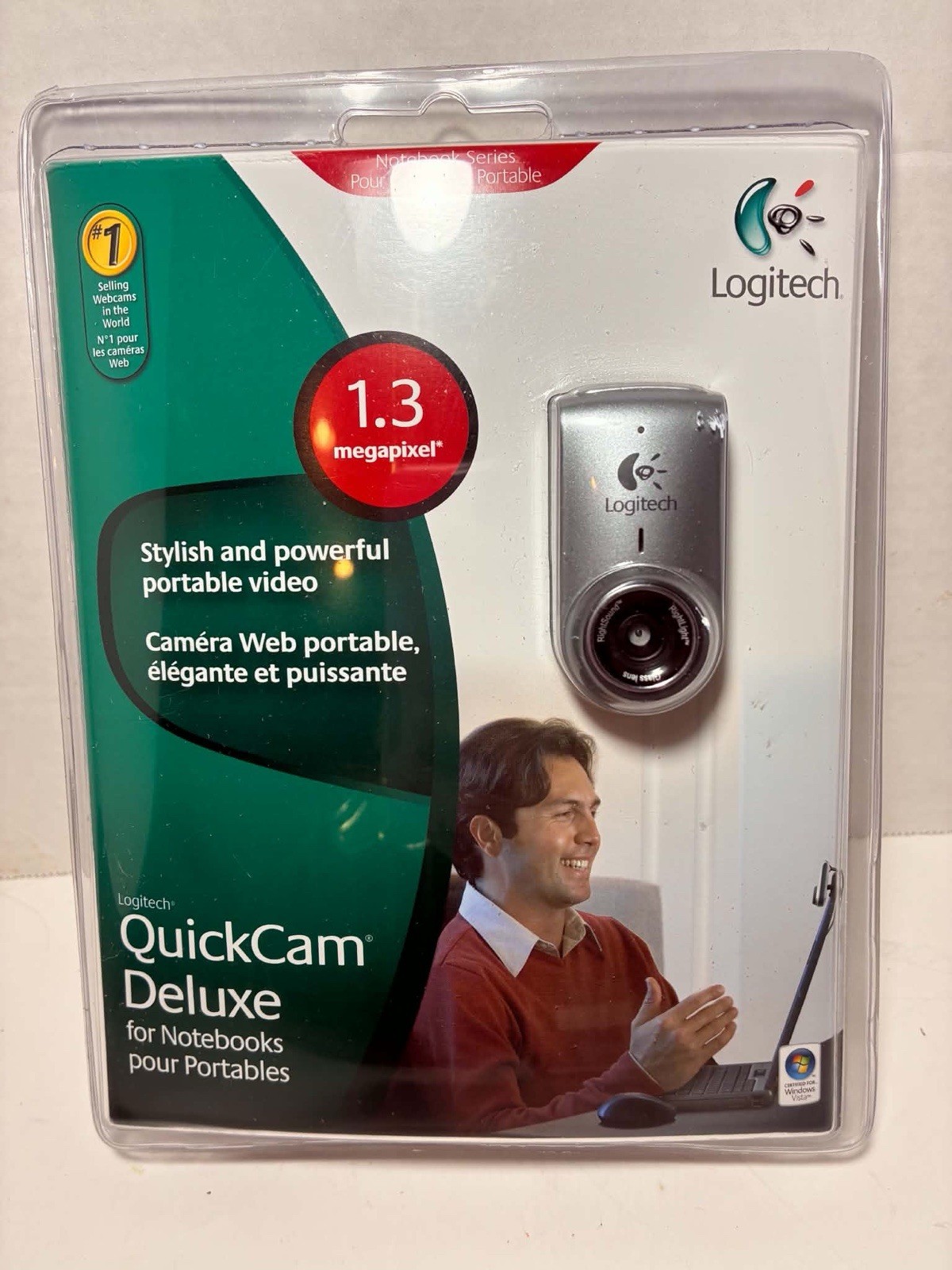Logitech QuickCam Deluxe for Notebooks 1.3MP USB Webcam – New Sealed Video Call