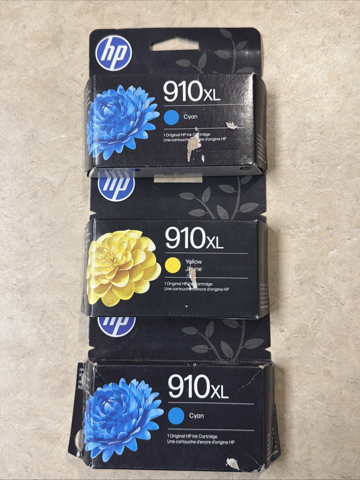 HP 910XL Ink Cartridge High Yield Ink Cartridge Cyan Yellow Expires 2027