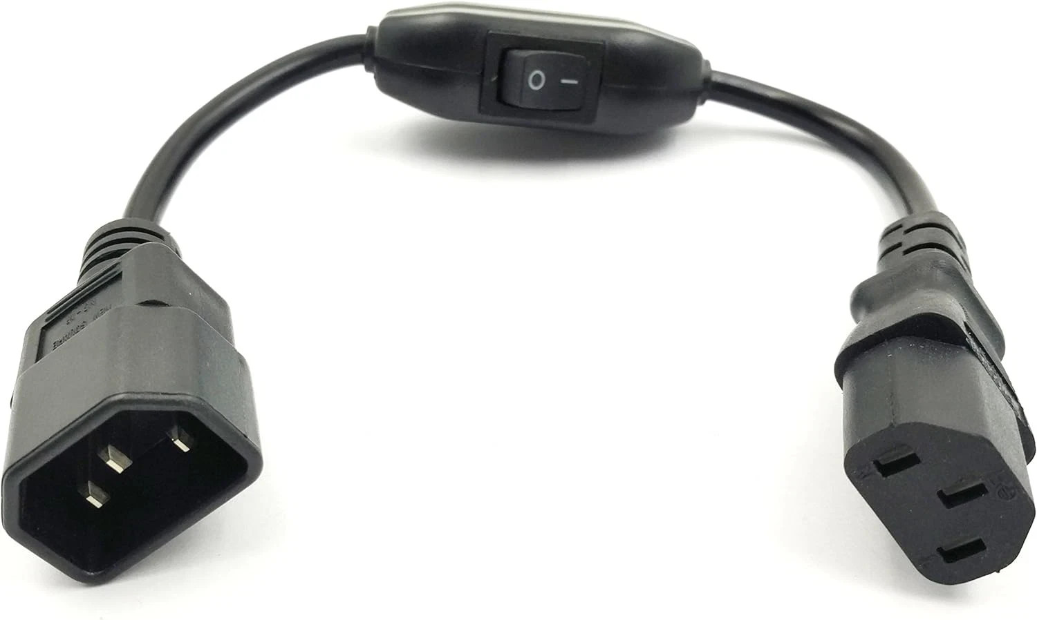 Duttek Power Cord with Switch, PC Power Cord Inline Switch IEC 320 Mains Power C