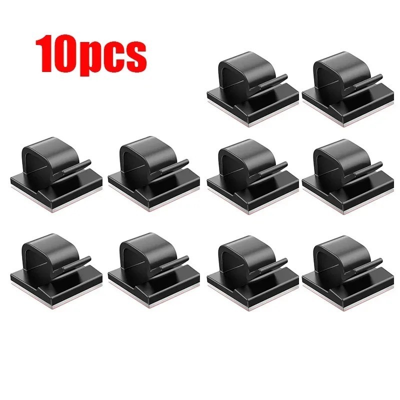 10-50PCs Cable Clips Self-Adhesive Cord Management Wire Holder Organizer Clamp