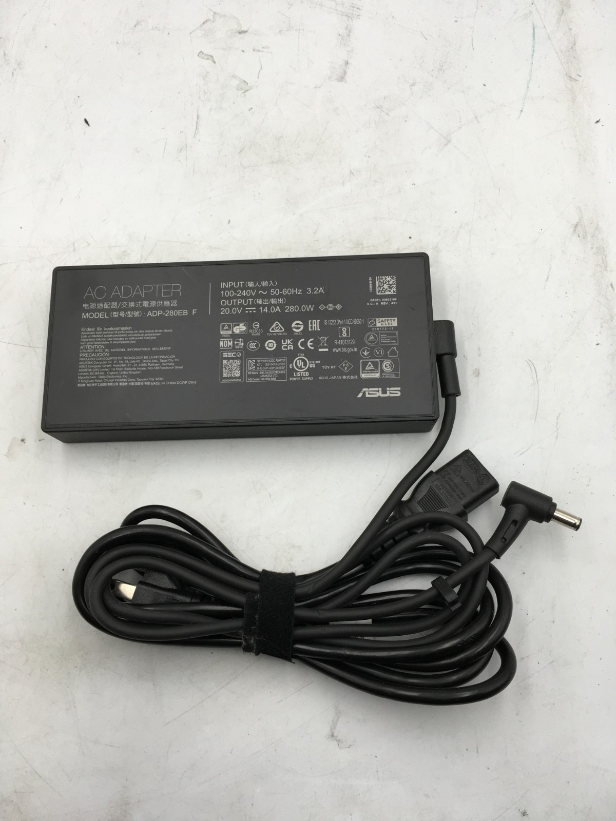 Genuine Asus ROG AC Adapter w/ Power Cord ADP-280EB F 20V 14.0A 280W Barrel RS