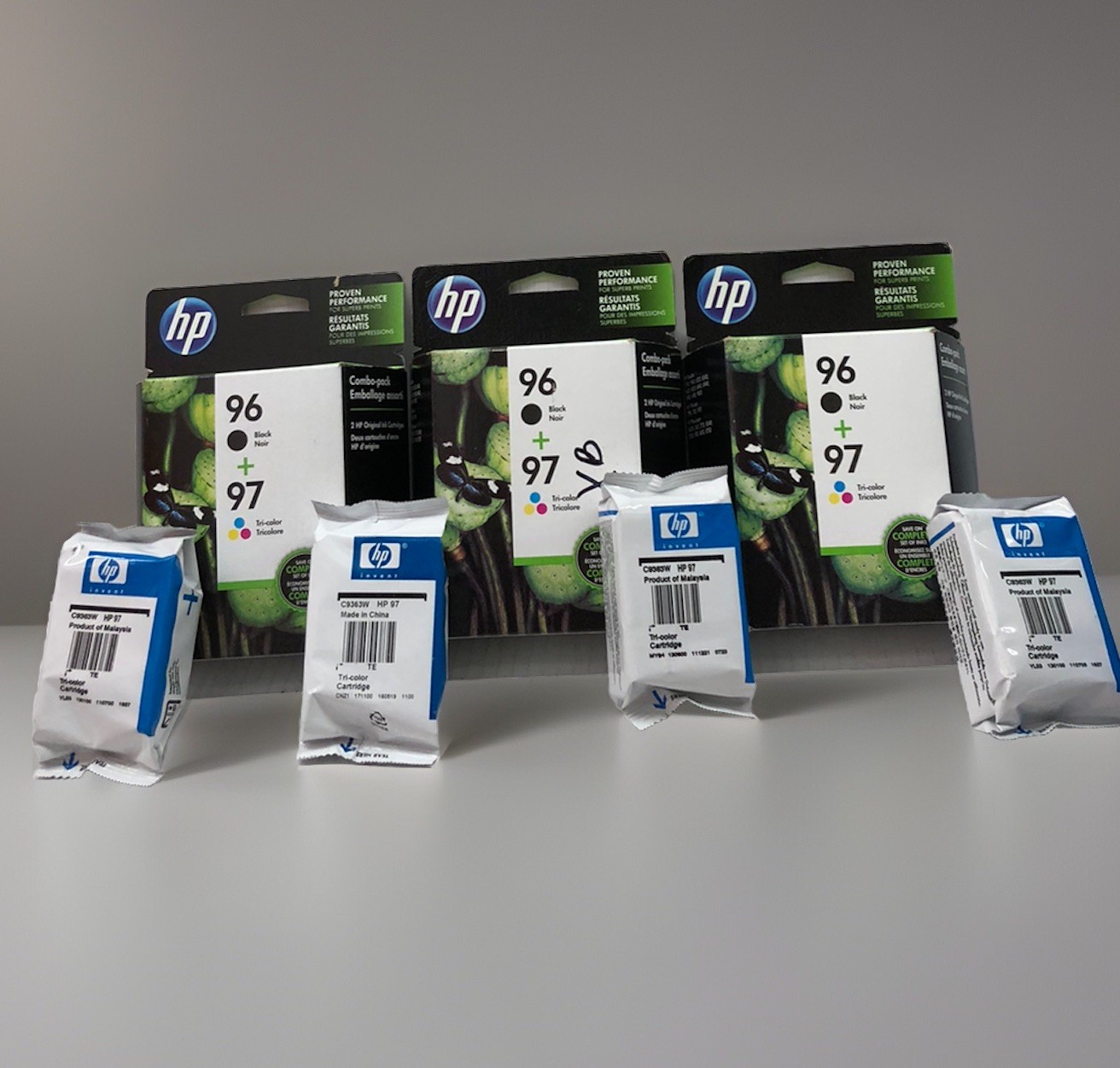 Huge Lot New GENUINE HP 96 BLACK 97 TRI-COLOR INK CARTRIDGES C9353FN Sealed