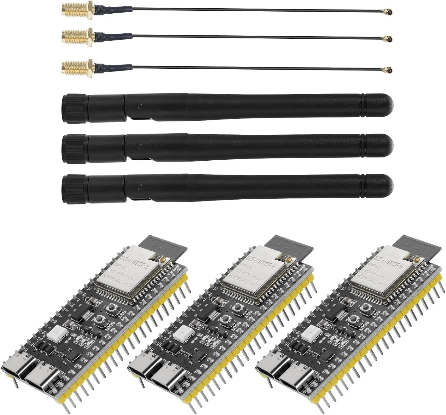 3 Pack ESP32 S3 Development Board 16MB Flash 8MB PSRAM With IPEX Antenna Module