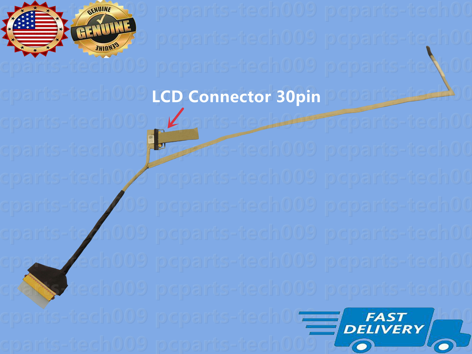 Genuine LCD LVDS Video Screen Display Cable Flex For DELL 0TGPNC TGPNC 30Pin
