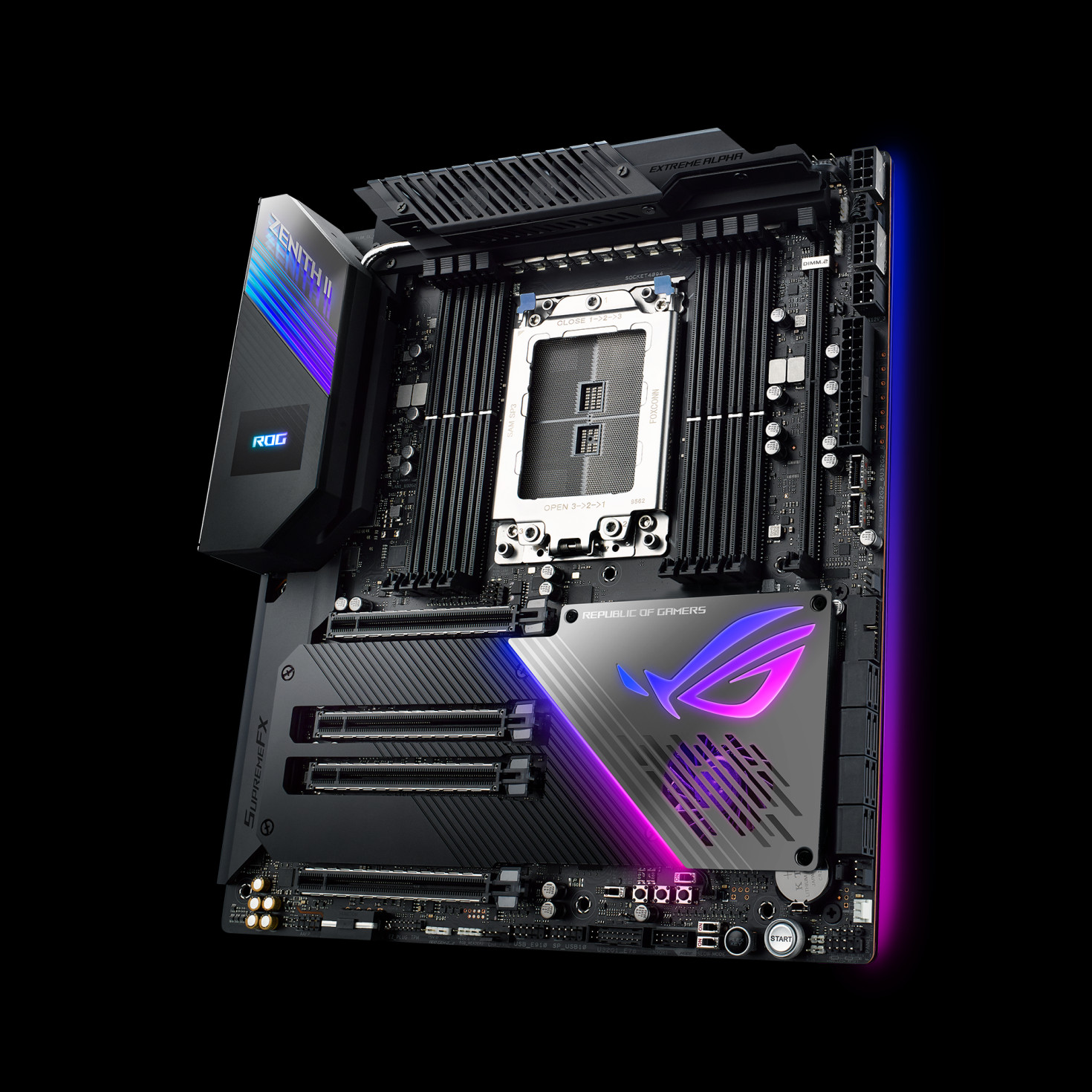 For ASUS ROG ZENITH II EXTREME ALPHA motherboard sTRX4 DDR4 256G E-ATX Tested ok