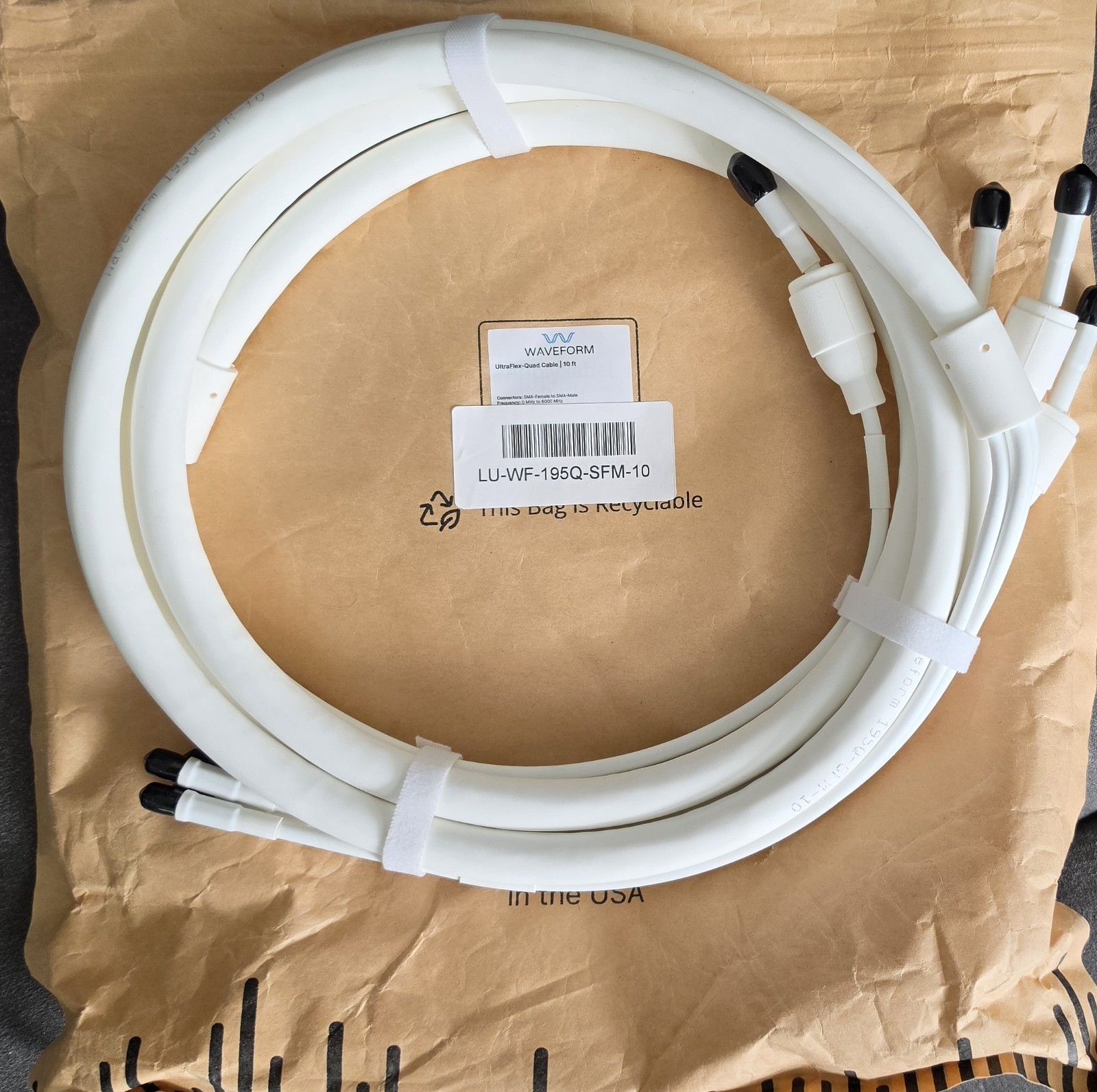Waveform UltraFlex-Quad: Ultra-Flexible, Low-Loss Quad-195 Extension Cable