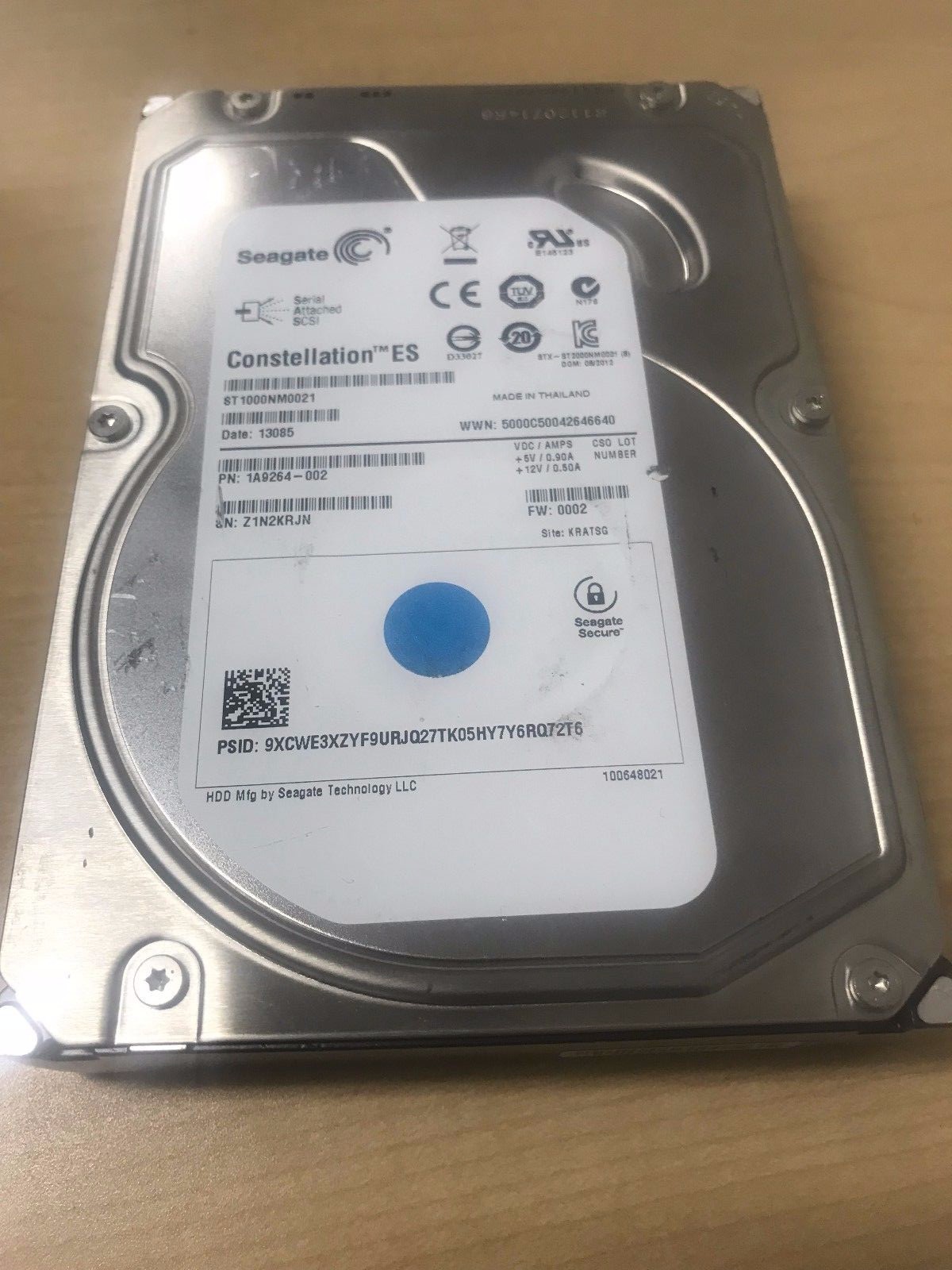 Seagate Constellation ES.3 1 TB,Internal,7200 RPM,3.5" ST1000NM0021 Hard Drive