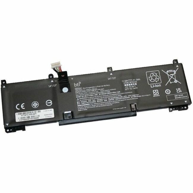 BTI M73472-005-BTI 3-Cell 11.58V Li-ion Notebook Battery For Select HP Laptops