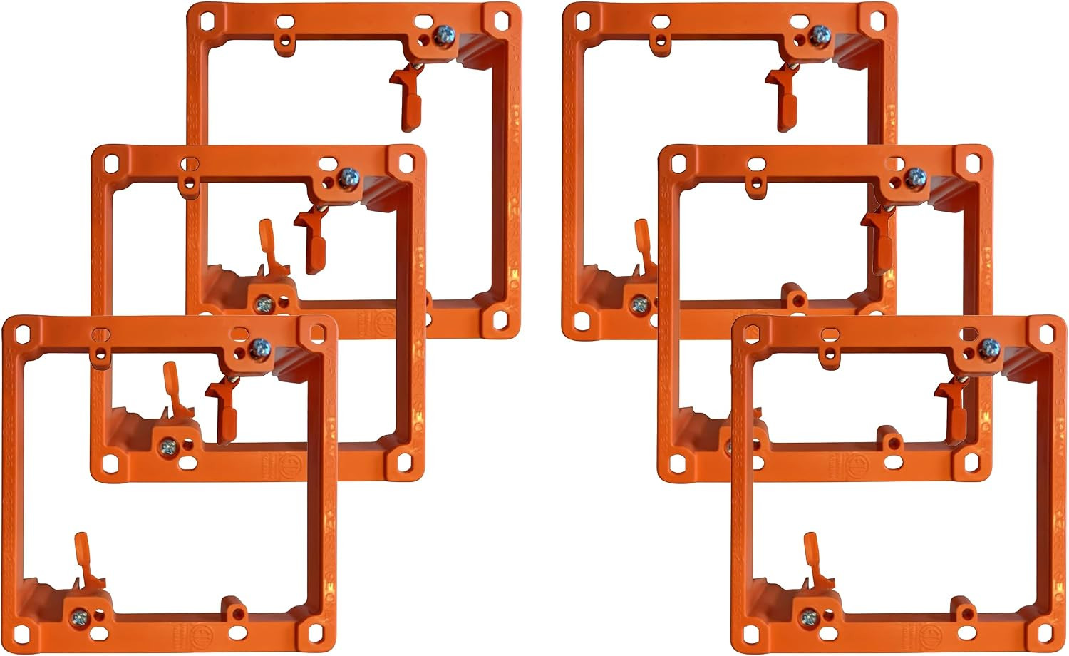 Bestmounts Low Voltage Mounting Bracket 2 Gang, 6 Pack for Dual Gang Wall Plate,