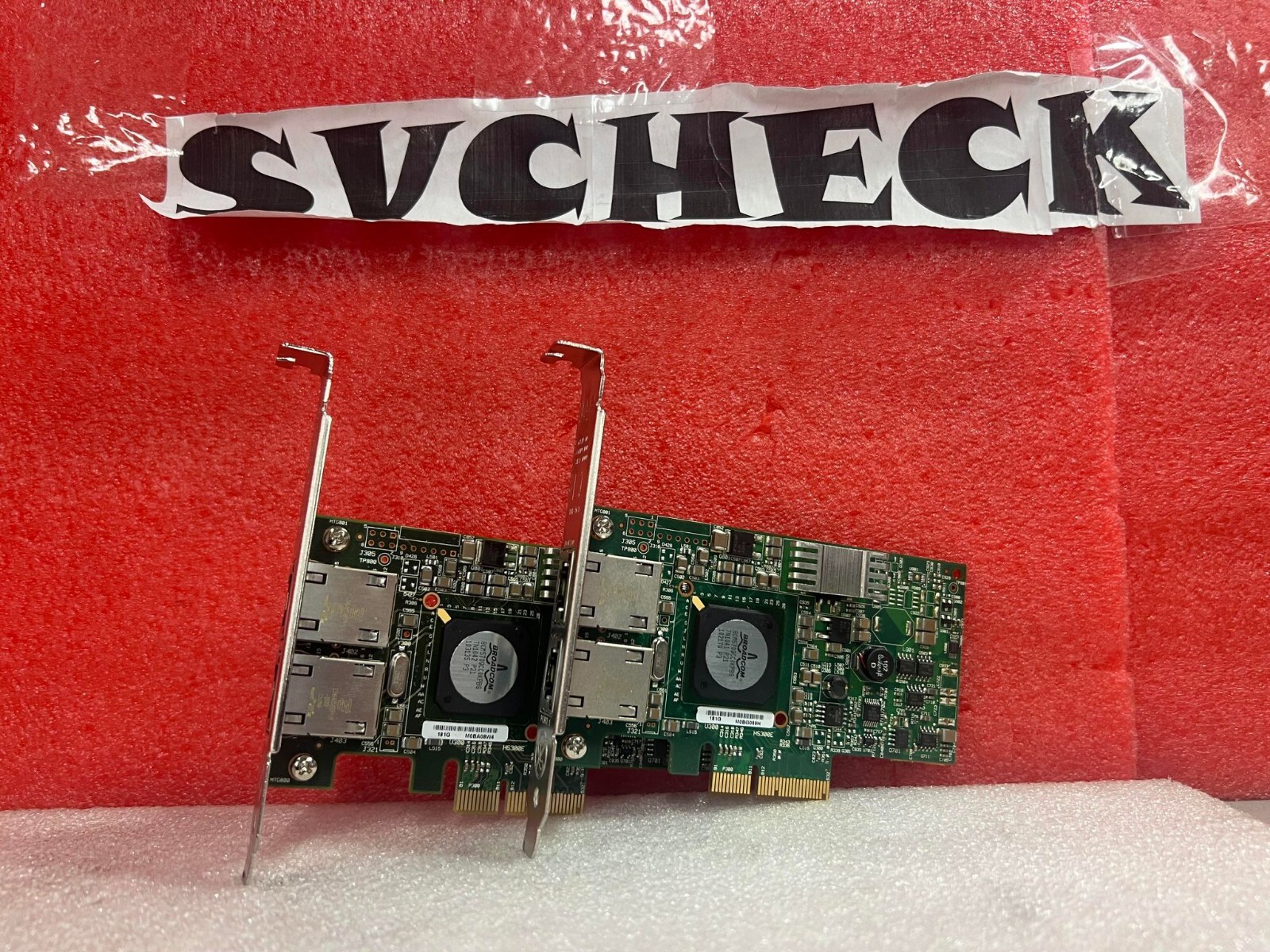 LOT OF 2 Dell 0F169G Broadcom 5709 Dual Port 1Gb PCIe Ethernet Network Card