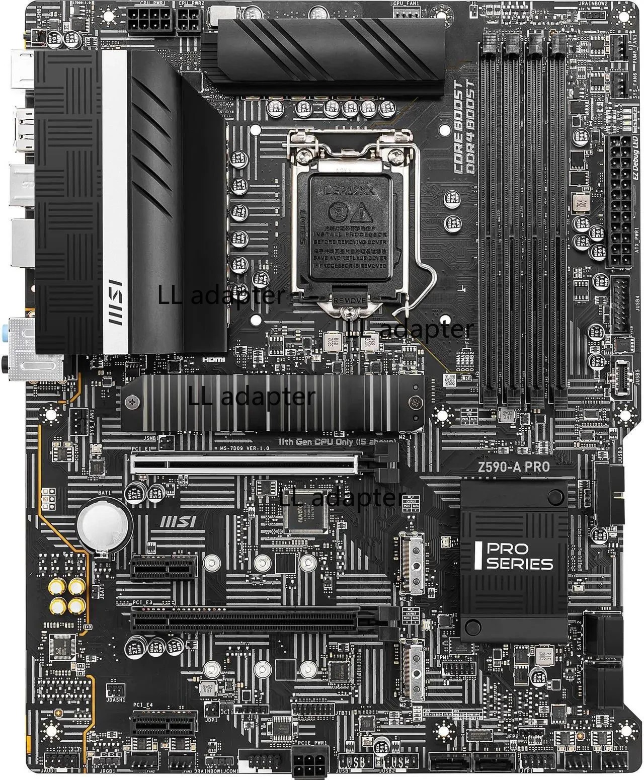 MSI Z590-A PRO LGA 1200 Intel Z590 ATX Intel Motherboard