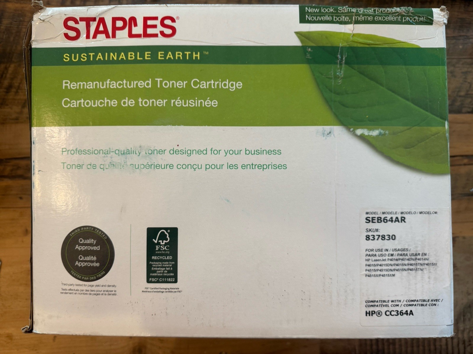 Staples Toner Cartridge Replacement for HP 64A (Black) 837830