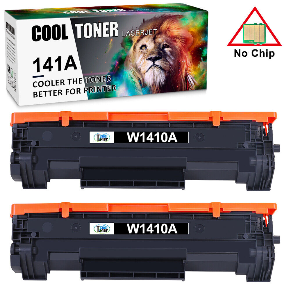2PK 141A Toner Cartridge Compatible for HP W1410A LaserJet M110w M139w No Chip