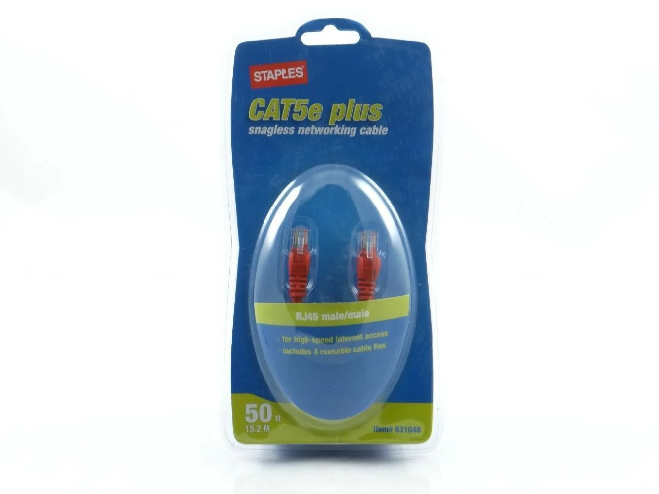 CAT5e Plus Snagless Networking Cable 50 ft  RJ45 Male/Male