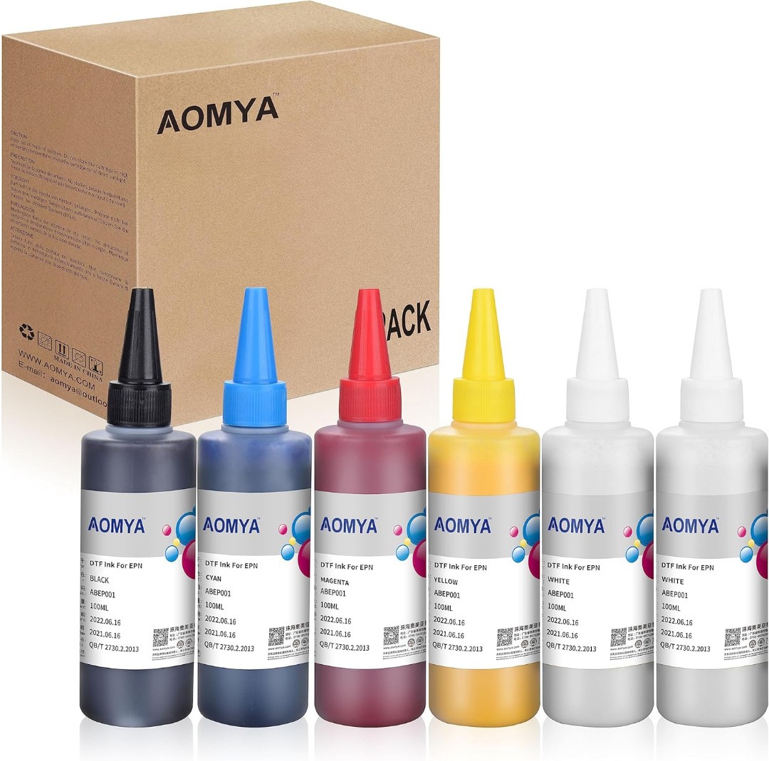 Aomya Premium DTF Transfer Ink 600ML for Epson ET-8550 ET-8500 L1800 L805 & ALL