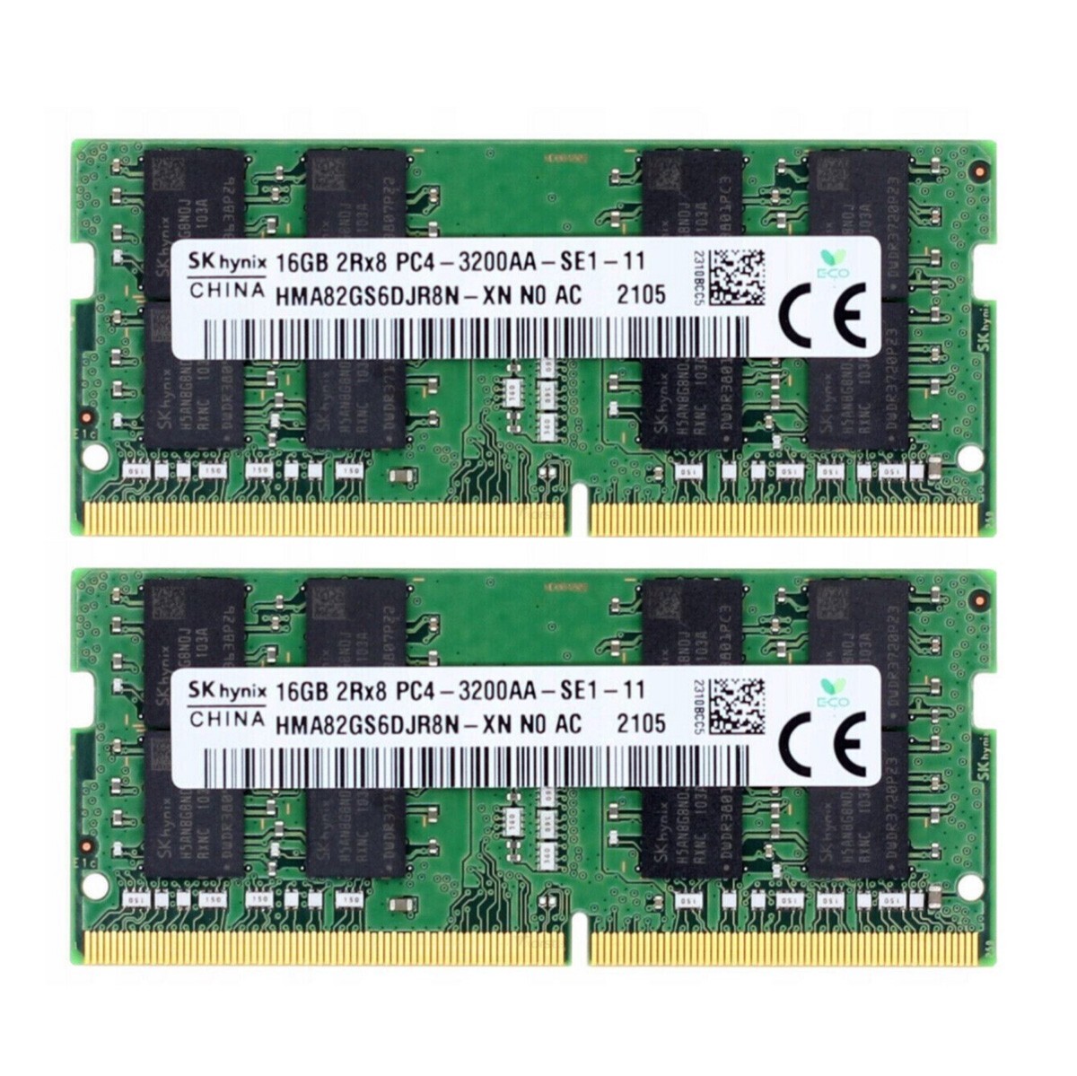 Hynix 32GB (2X16GB)3200MHz PC4-25600 Laptop SODIMM Memory Ram HMA82GS6DJR8N