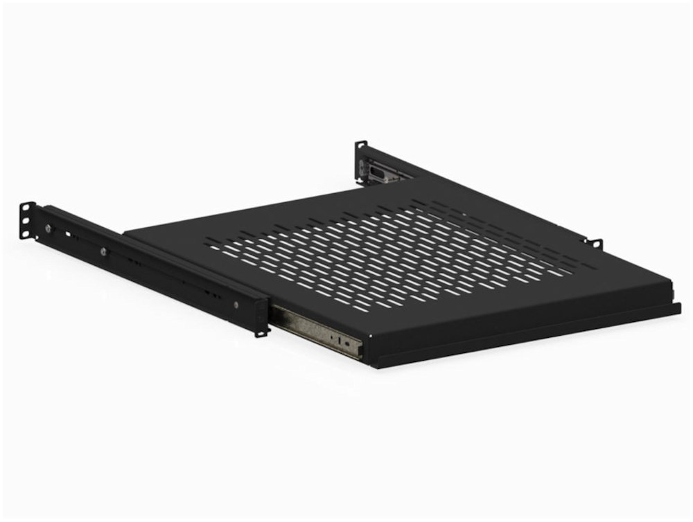 1U 20 Inch Vented Sliding Rack Shelf 100lb Capacity Server Rack Mount