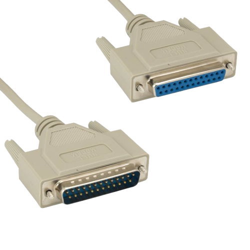 Lot 10 6Ft DB25 Null Modem Serial Cable 28AWG RS232 Crossover 25Pin Printer Data