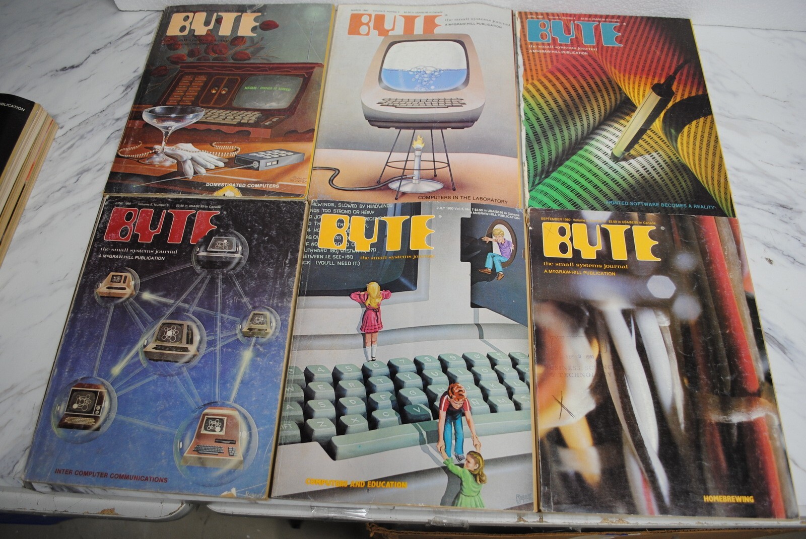 Historic Collection  BYTE  Magazine 6 Issues 1980 January - June