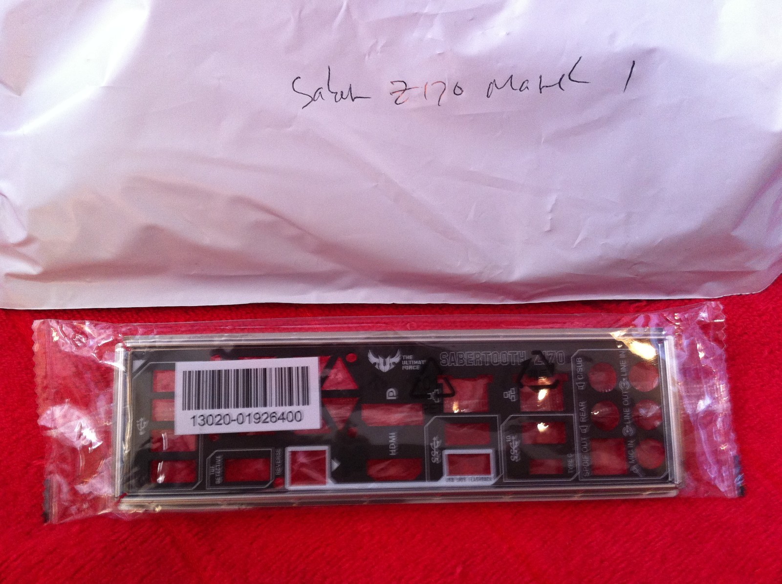 ASUS IO SHIELD for ASUS SABERTOOTH Z170 MARK 1 ,NEW SEALED 