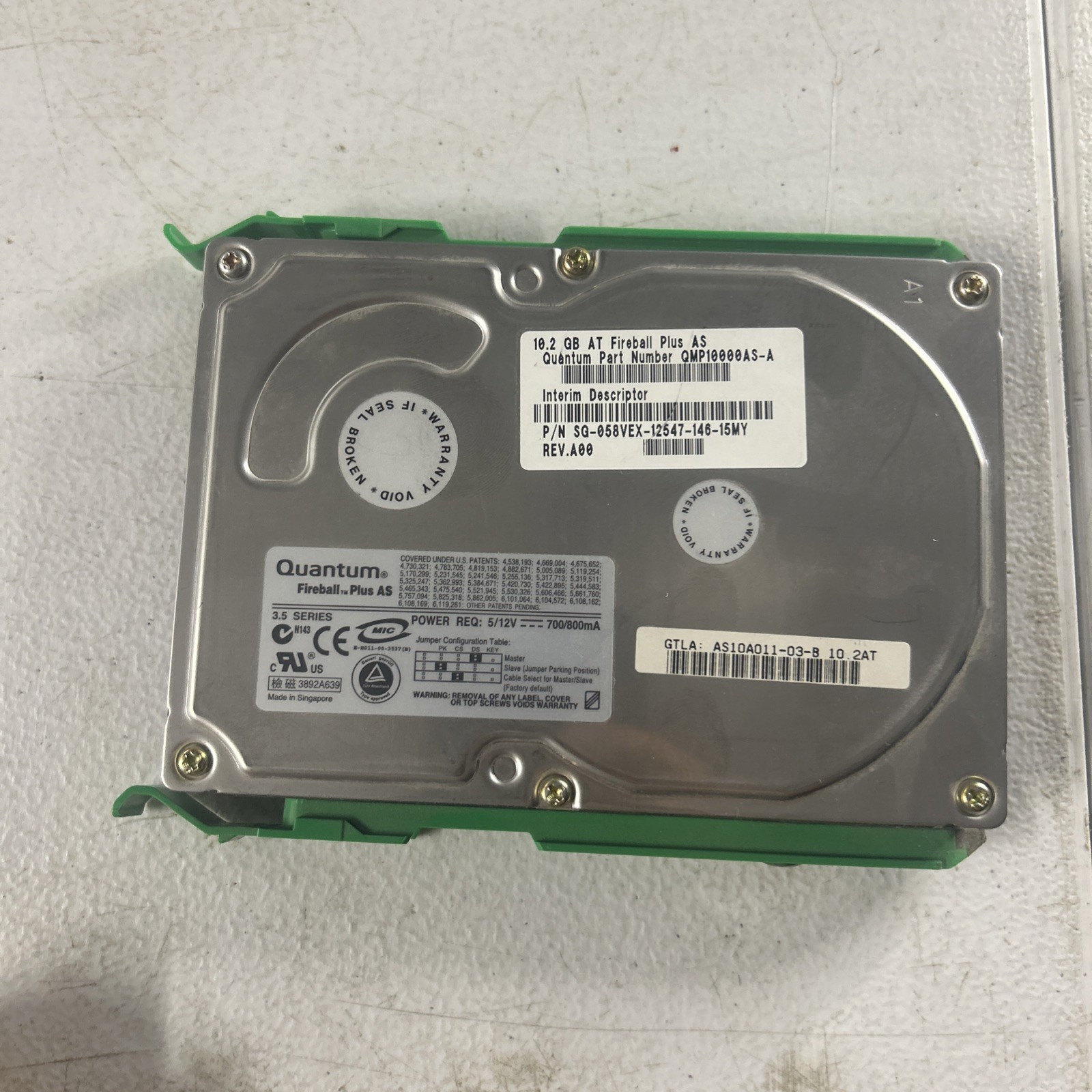 Hard Drive IDE Quantum Fireball Plus AS QMP40000AS-A 40GB